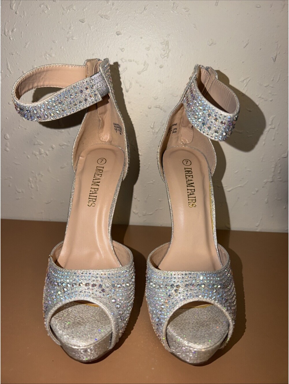 Womens Shoes Dream Pairs Swan-05-Shine Size 7 Sparkling High Heels Wedding (L5)